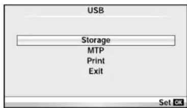 USB Storage MTP Print Exit Set OK