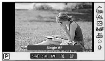 OLYMPUS E-PL5 - Choosing a focus mode (AF mode) - 1