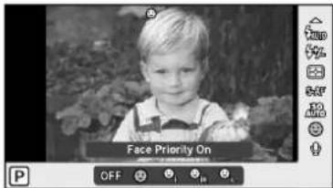 Face Priority On OFF 1 2 3 4 5