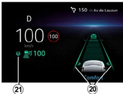 D 100 km/h 100 100 21 150 m Av de Lauzun Comfort 20