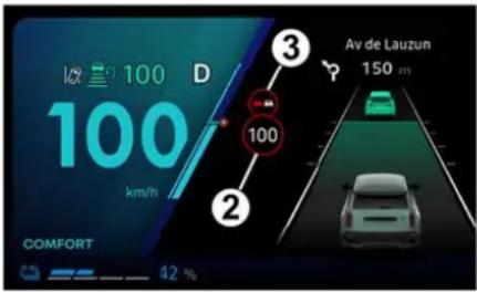 100 D 100 km/h 3 Av de Lauzun 150 m 2 COMFORT 42 %