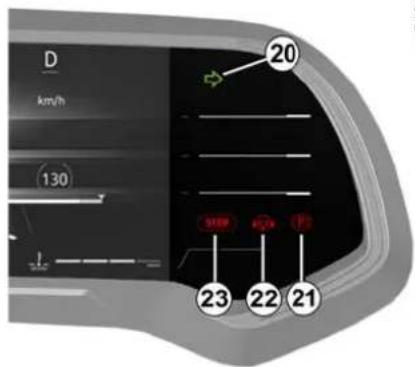 D km/h 130 20 STOP 23 22 21