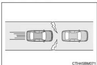 TOYOTA Auris Touring Sports (2017) - Podmienky, pri których môže dôjst' k činnosti systému, aj ked' nehrozí nebezpečenstvo kolízie - 3