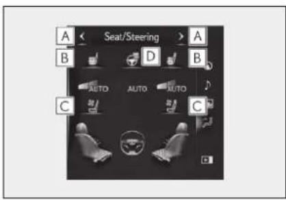 Seat/Steering A B D A B AUTO AUTO AUTO C C