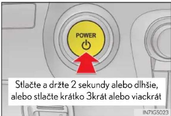 STLAČTE a držte 2 sekundy alebo dlhšie, alebo stlačte krátko 3krát alebo viackrát
