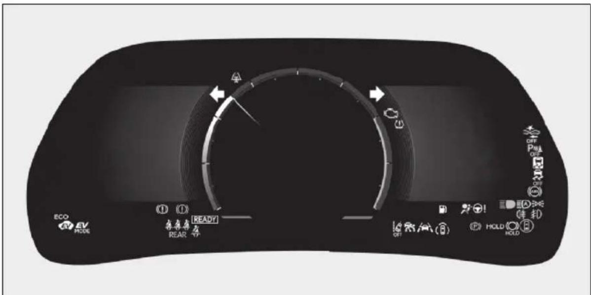 ECO EV MODE ① ① EVO READY REAR OFF OFF OFF OFF ② BKE ③ 打 OFF HOLD HOLD