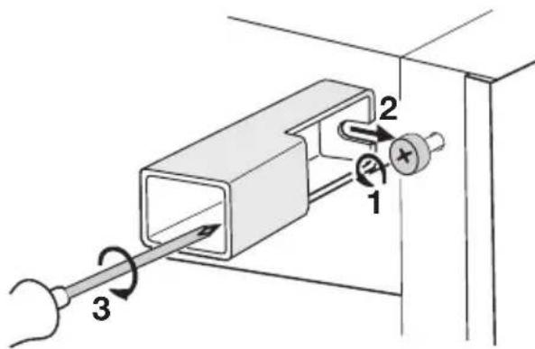 ELECTROLUX ERB 36402 W - În punga cu documentație, există două distanțiere care trebuie montate așa cum se prezintă în figură. - 1