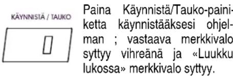 ROSENLEW RTT5270 - Pesuohjelman käynnistäminen - 1