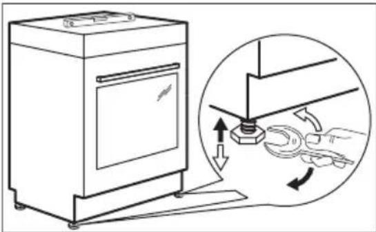 ELECTROLUX EKC55565OW - Höjdjustering av produkten - 1