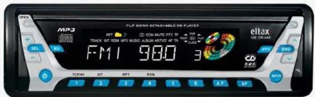 FLIP DOWN DETAGIABLE CD PLAYER MP3 e1x RPT EDN MUTE PTV SP TRACK INT ROM MPS MUSIC ALBUM ARTIST AF TA FMI 900 eltax ICE DR-440 PTV BND CCS MINT TCP+00 INT RPT ROM 1 2 3 4 5 6 AP AP