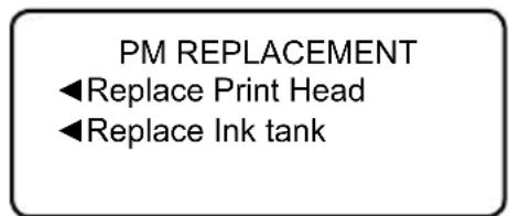 PM REPLACEMENT ◀Replace Print Head ◀Replace Ink tank