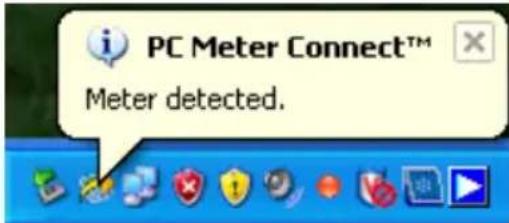 PC Meter Connect™ Meter detected.