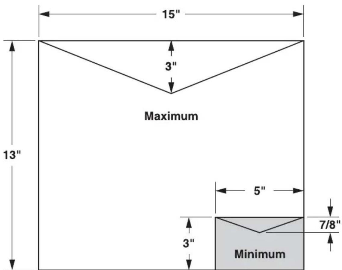 15" 3" Maximum 13" 5" 3" 7/8" Minimum