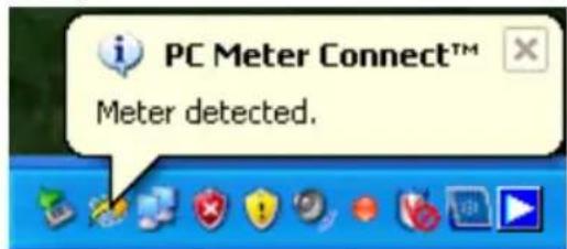 PC Meter Connect™ Meter detected.