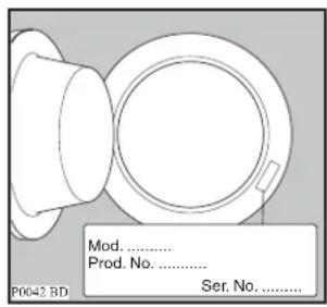 Mod. ...... Prod. No. ...... Ser. No. ...... P0042 BD