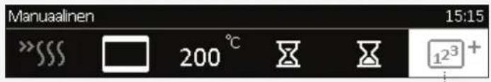 Manuaalinen 15:15 » SSSS 200 °C 12³ +