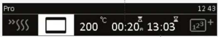 Pro 12 43 »§§§ 200 °C 00:20m 13:03 12³ +