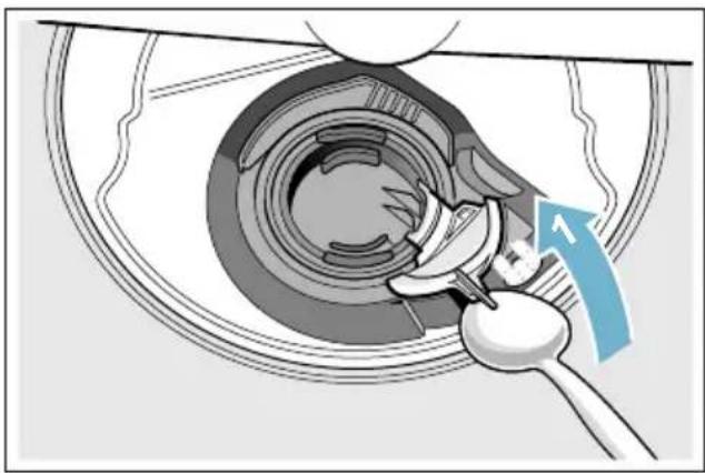 SIEMENS iQ500 SN858D03TE - Näin puhdistat poistovesipumpun: - 1