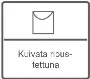 Kuivata ripus- tettuna
