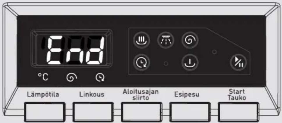 8.88 Lämpötila Linkous Aloitusajan siirto Esipesu Start Tauko