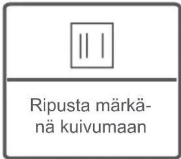 Ripusta märkä- nä kuivumaan