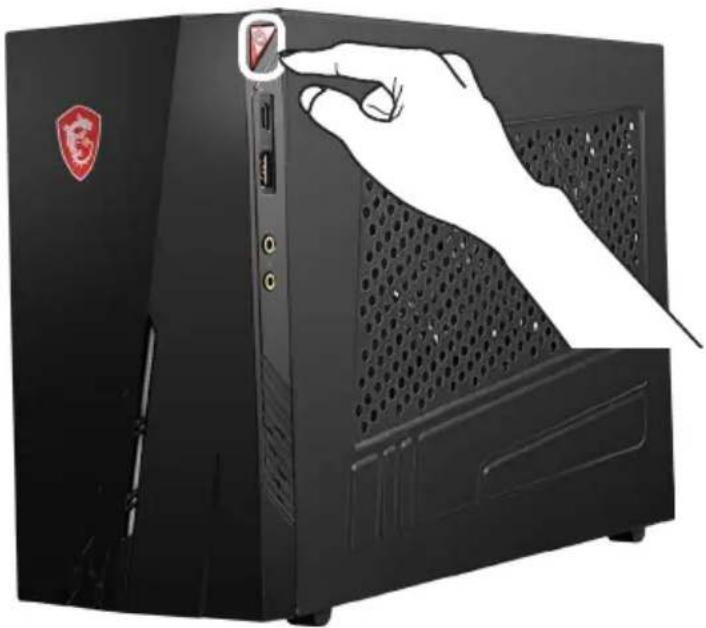 MSI Infinite S 8th - > Liittäminen verkkovirtaan ja virran kytkeminen päälle - 2