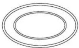 Simple diagram of three concentric ovals with no text or symbols