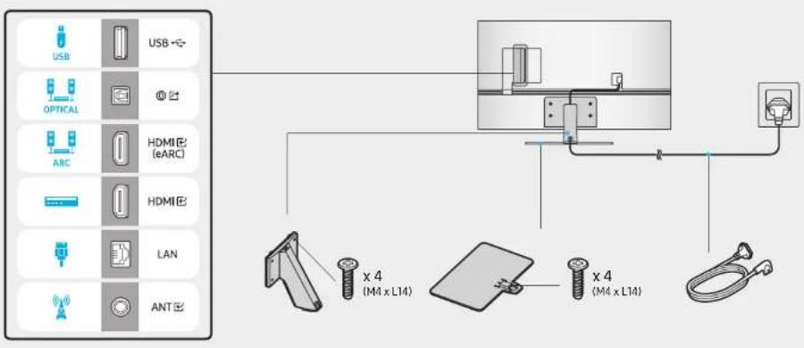 USB OPTICAL ARC HDMI(E) (eARC) HDMI(E) LAN ANT(E) x 4 (M4 x L14) x 4 (M4 x L14)