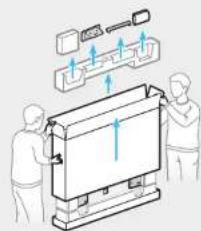Diagram illustrating a mechanical or electrical system with two people observing a device, showing directional arrows and components.