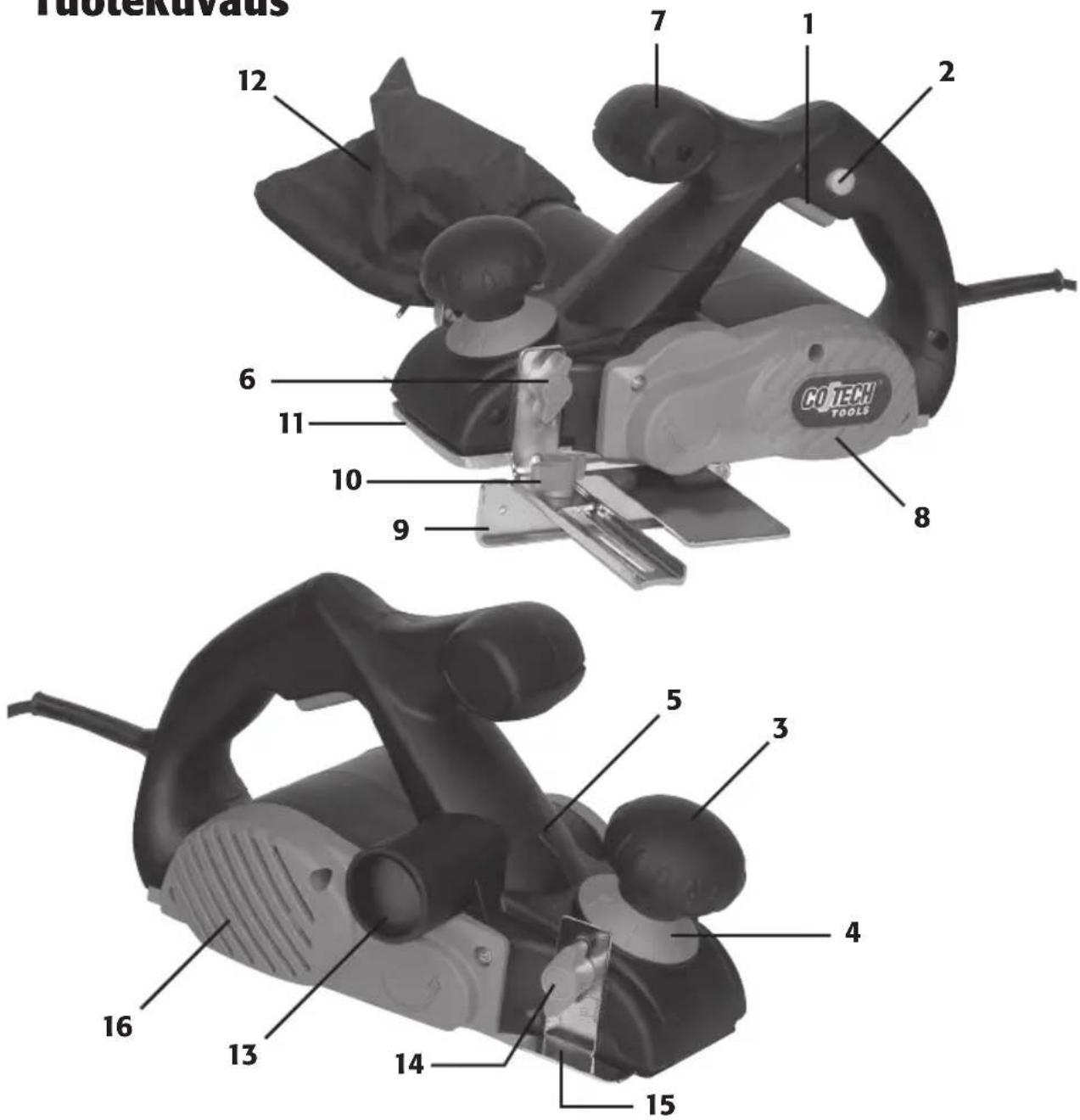 Tudekvaus CO TECH TOOLS 1 2 7 12 6 11 10 9 8 5 3 4 16 13 14 15