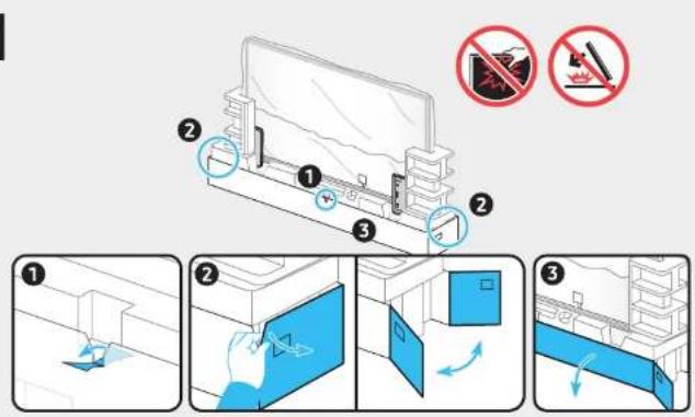 Diagram illustrating the installation of a window with numbered steps and a no-smoking symbol, showing cleaning and reassembly operations.
