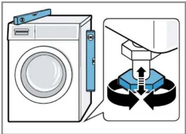 BOSCH WGG144ZPSN - Laitteen suoristaminen - 2