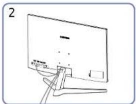 SAMSUNG S27C334GAC - 整理连接到产品的缆线 - 2