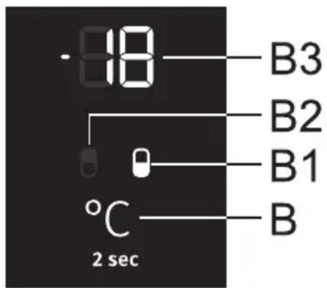 18 B3 B2 B1 °C 2 sec B