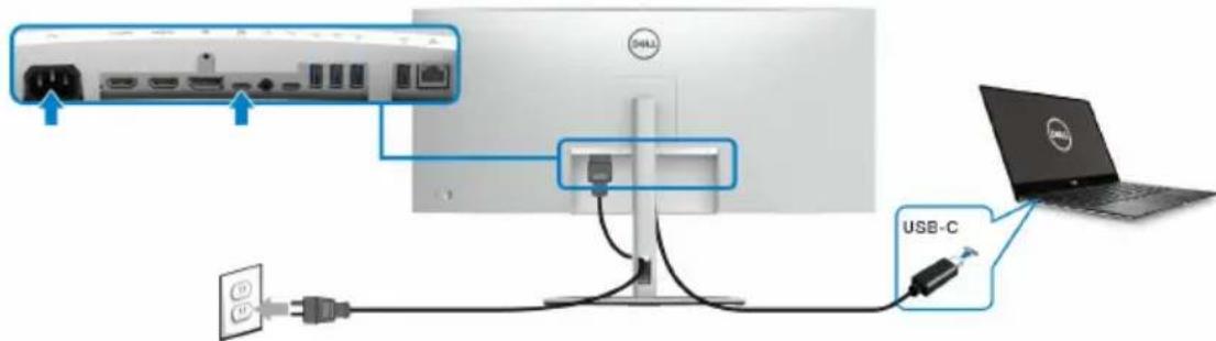 DELL U3824DW - USB Type-C -kaapelin yhdistäminen (USB-C - USB-C) - 1
