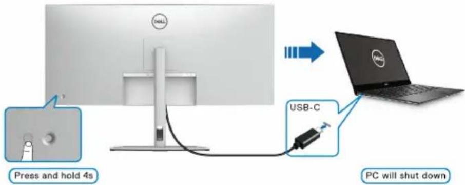 DELL U3824DW - HUOMAA: Voit ottaa käyttöön tai pois käytöstä Dell Power Button Sync - toiminnon käyttämällä OSD:tä. - 1