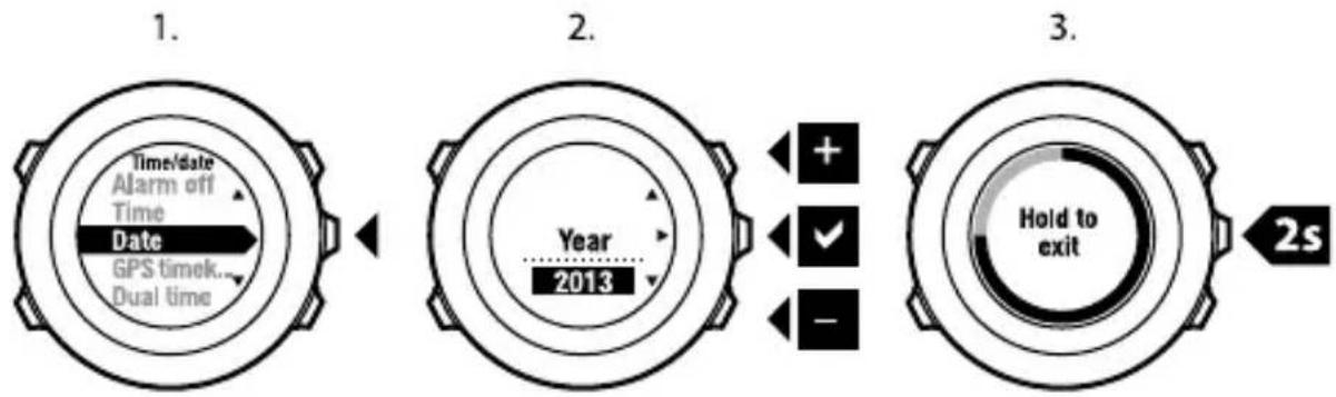 SUUNTO Ambit2 S HR - Setting date - 1