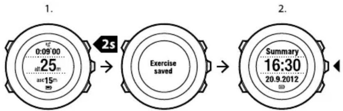 SUUNTO Ambit2 S HR - Viewing logbook after exercise - 1