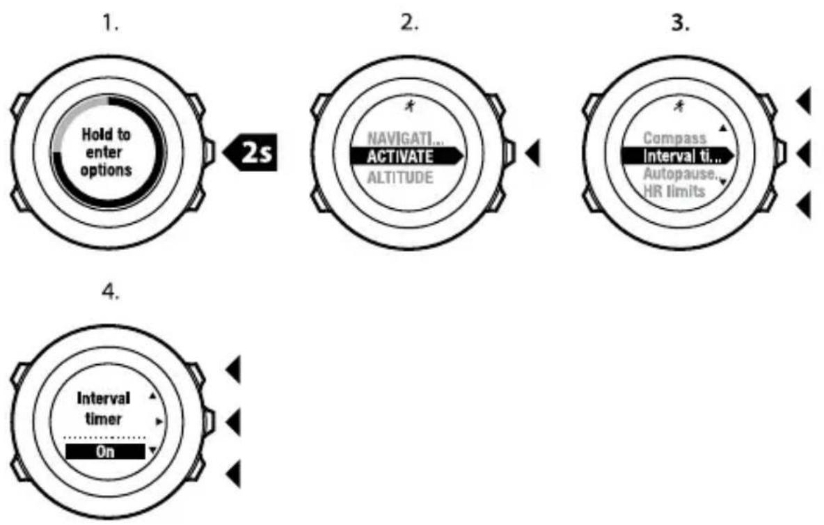 SUUNTO Ambit2 S HR - Using interval timer - 2