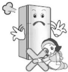 LG GL-G172JM - Do not insert the hands into the bottom of the refrigerator. - 1