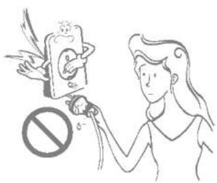 Illustration showing a person holding a phone with a 'no' symbol, while another figure with wings appears flying away from the phone.