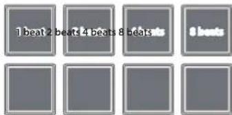 1 beat 2 beats 4 beats 8 beats 8 beats