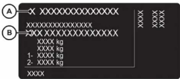 A XXXXXXXXXXXXX XXXXXXXXXXXXX B XXXX kg XXXX kg 1- XXXX kg 2- XXXX kg XXXX