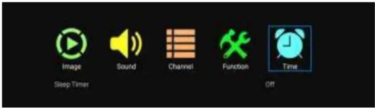 Image Sound Channel Function Time Sleep Timer Off
