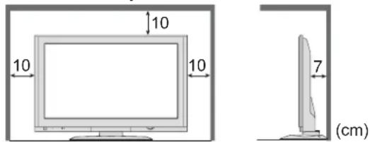 PANASONIC Viera TH-42PY700PA - ■Omogućite dovoljno prostora oko TV-a za toplinu koja zrači. - 1