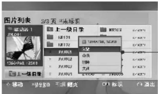 图片列表 2/3页 可未标识 驱动器 1 JF4.01 上一级目录 NR101 NR102 RVJ001 RVJ002 RVJ003 RVJ0021 第位 全部 已存 文具 移动 动画 颜页 标识 退出