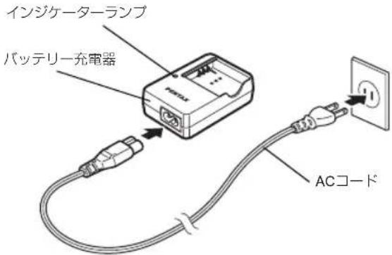 インジケーターランプ バッテリー充電器 ACコード