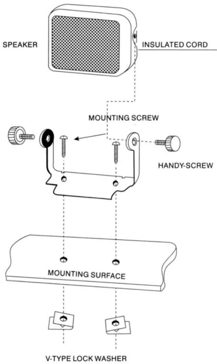 SPEAKER INSULATED CORD MOUNTING SCREW HANDY-SCREW MOUNTING SURFACE V-TYPE LOCK WASHER