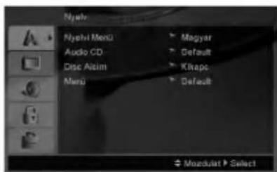 Nyeri Nyeri Menü Audio CD Disc Assim Menü Magyar Default Kikapo Default Monziat Select
