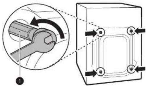 Technical diagram showing mechanical assembly with labeled components and directional arrows indicating motion or force